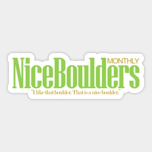 Nice Boulders Monthly Sticker